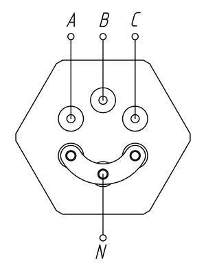 Схема подключения одного ТЭНа "Звездой"